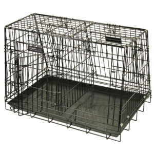 Stålbur Dogman Dubbel Lutande Svart XL 92x60x61,5cm