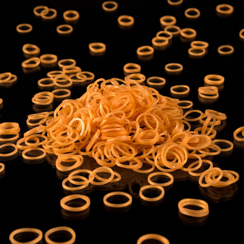 Gummiband Siliconband Guld 500st