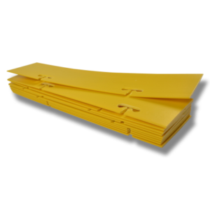 21271425 swedguard varningskyltar gula utan text plast 20x5cm Skyltar Utan Text För Eltråd Gula 10-pack 20x5cm