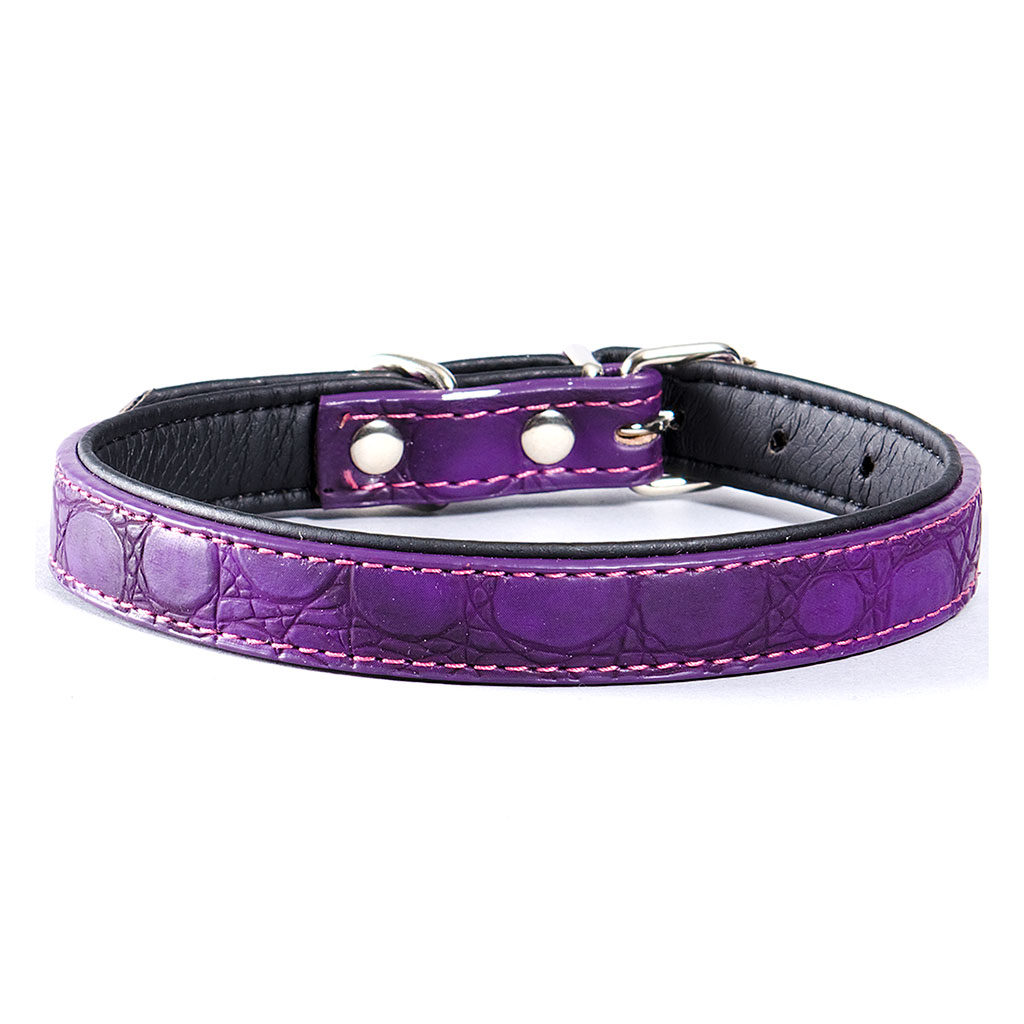 Läderhalsband Selma Lila 1,9x50cm