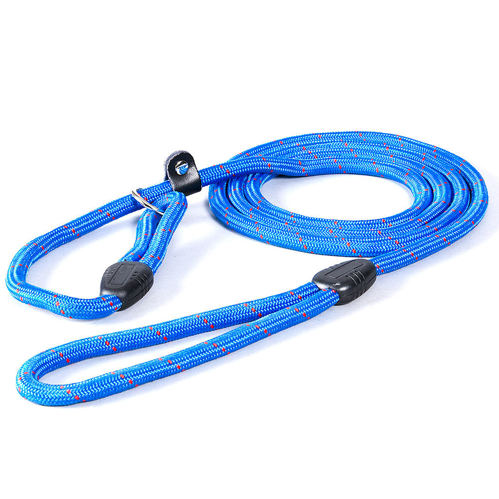 Retrieverkoppel Nylon Runt Blått 0,8x220cm