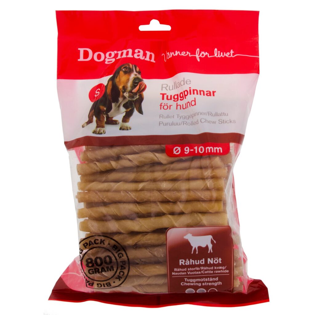 Rullade Tuggpinnar Dogman 9-10mm 100-Pack