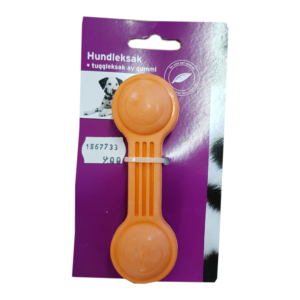 Hundleksak Hantel Orange 11,5cm