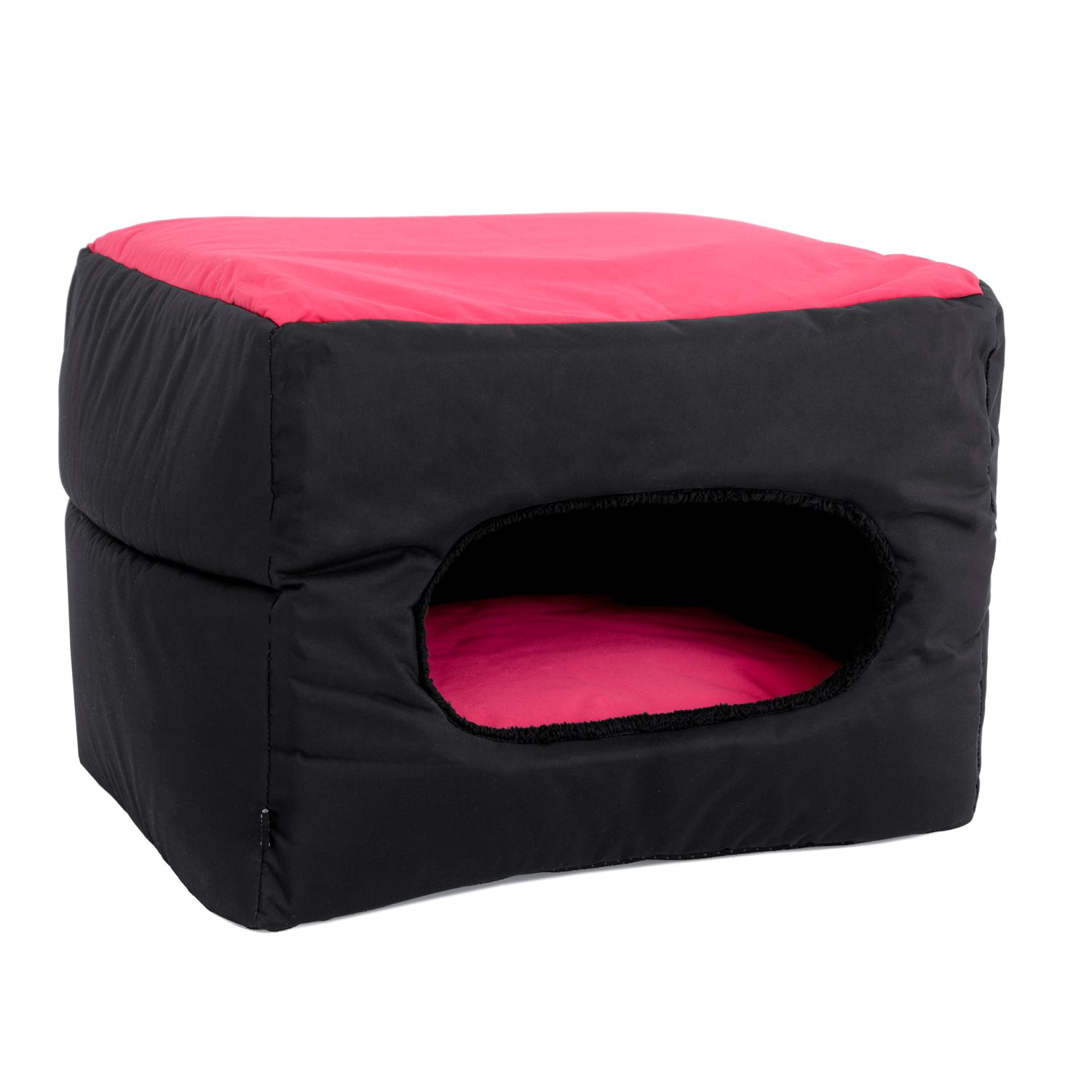 Bädd / Koja Buddy 2 I 1 Svart / Rosa 45x35x35cm - Bild 1