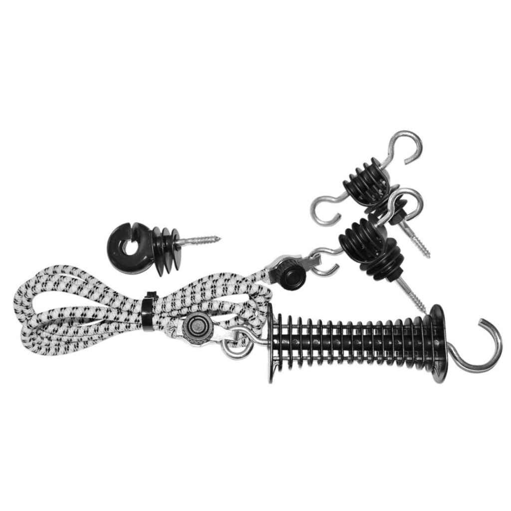 Elstängselgrind Elastisk Komplett Set 3-6m