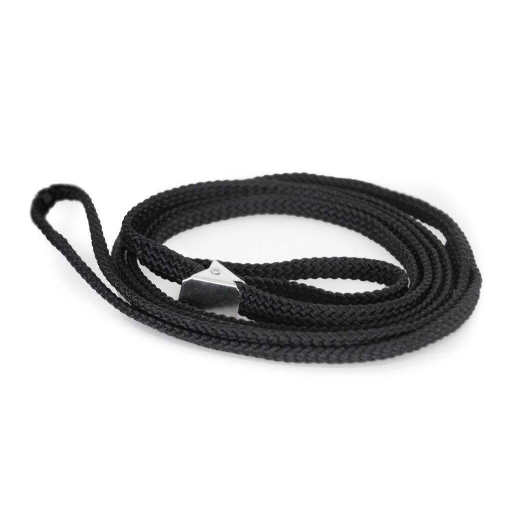 Utställningskoppel Platt Dogman Svart 0,5x120cm