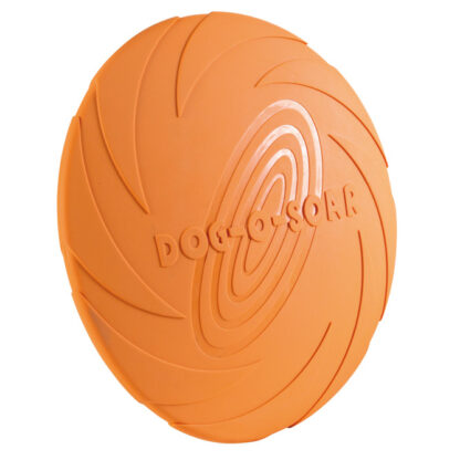 4233501 trixie frisbee naturgummi flytande 18cm orange wpp1650626977192