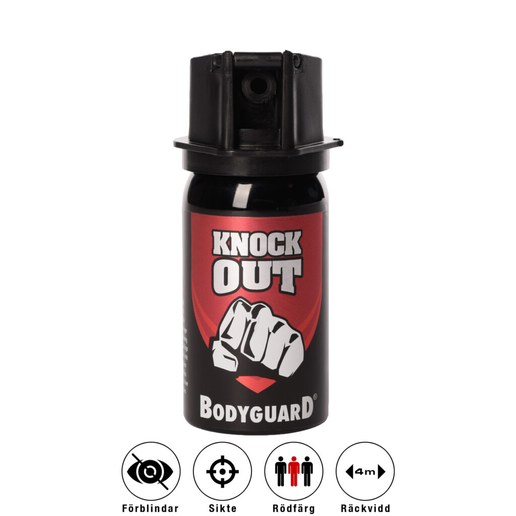 Försvarsspray Bodyguard Knock Out Röd 40ml