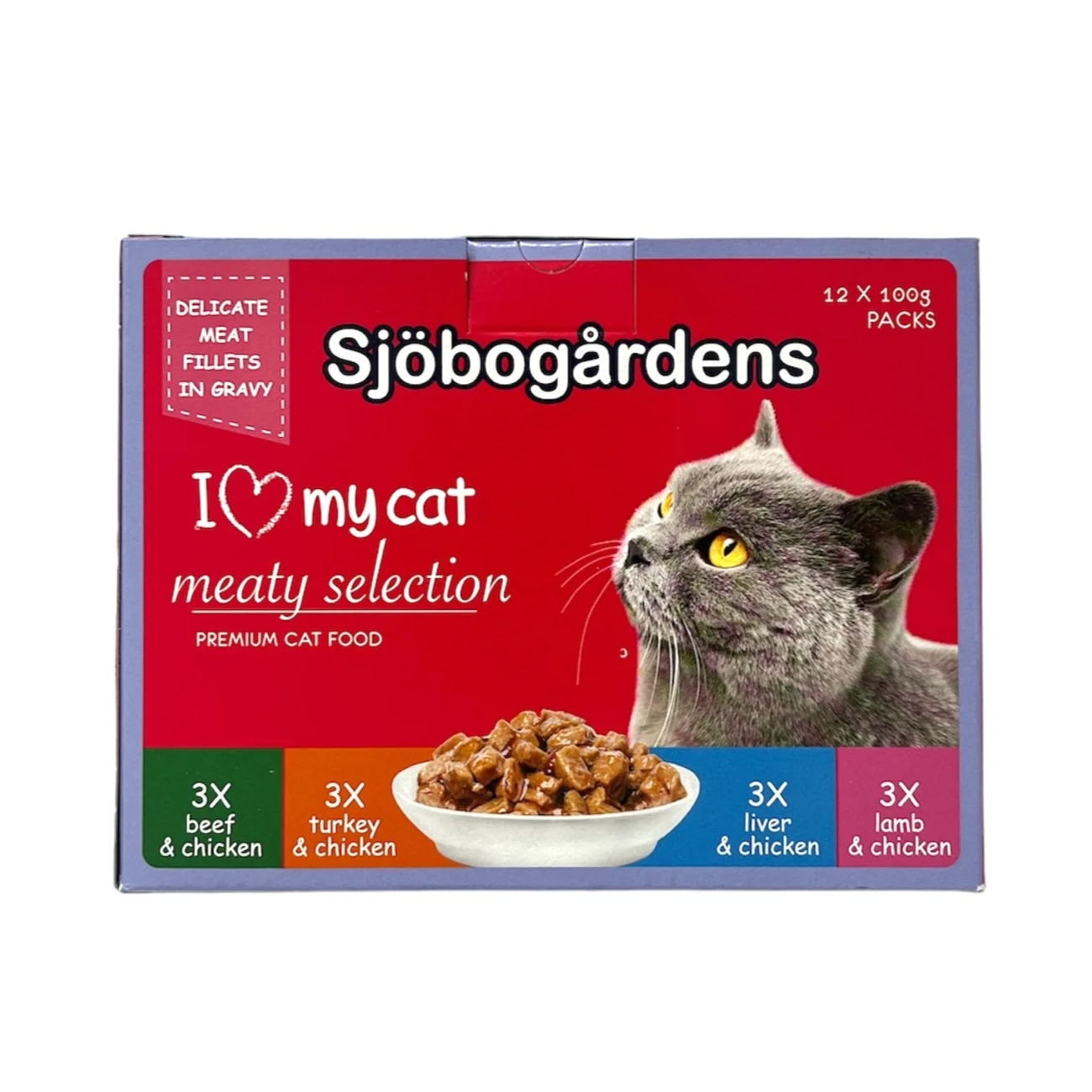 Köttmeny Katt 12-pack 1,2kg - Bild 1