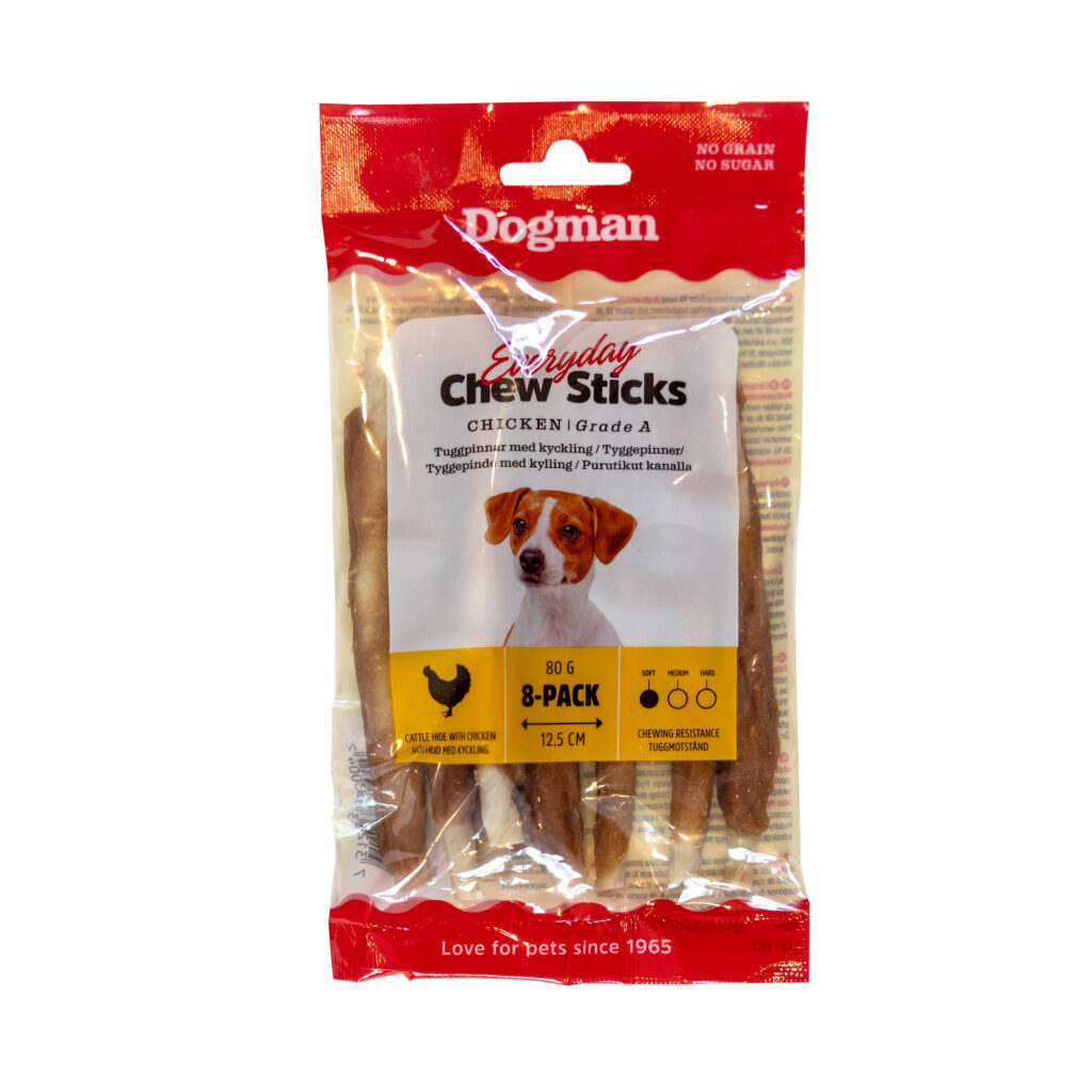 Tuggpinnar Dogman Everyday Kyckling 8-pack 12cm