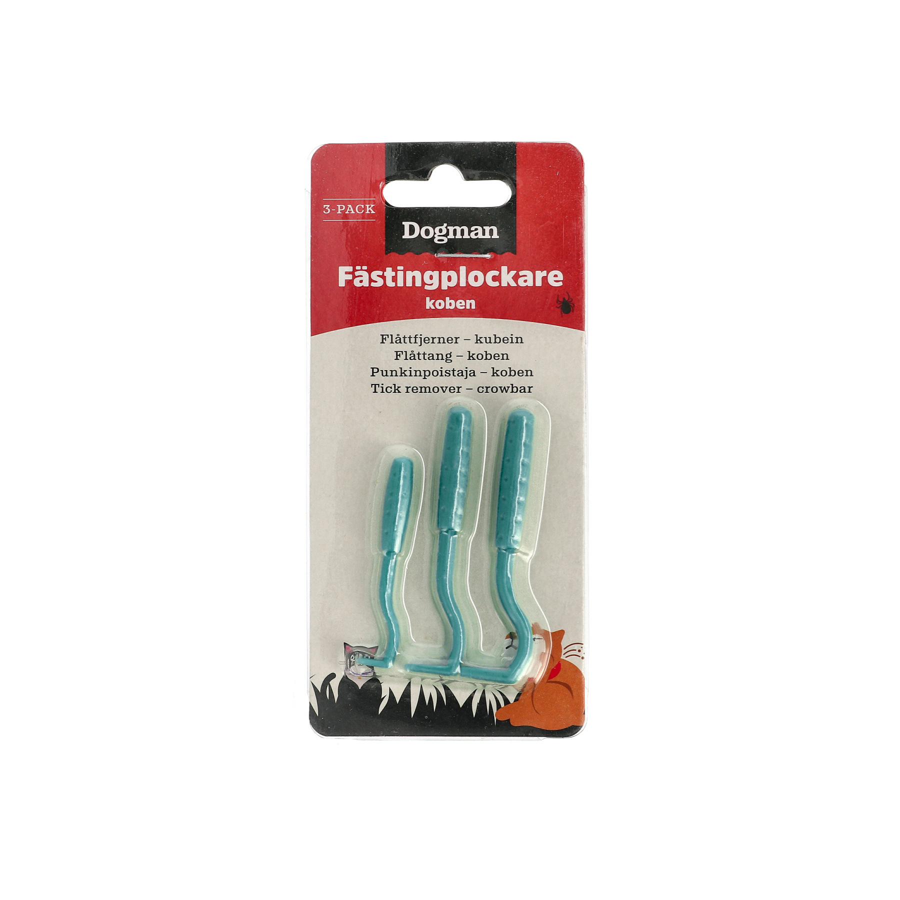 Fästingplockare Kofot Dogman 3-pack - Bild 1
