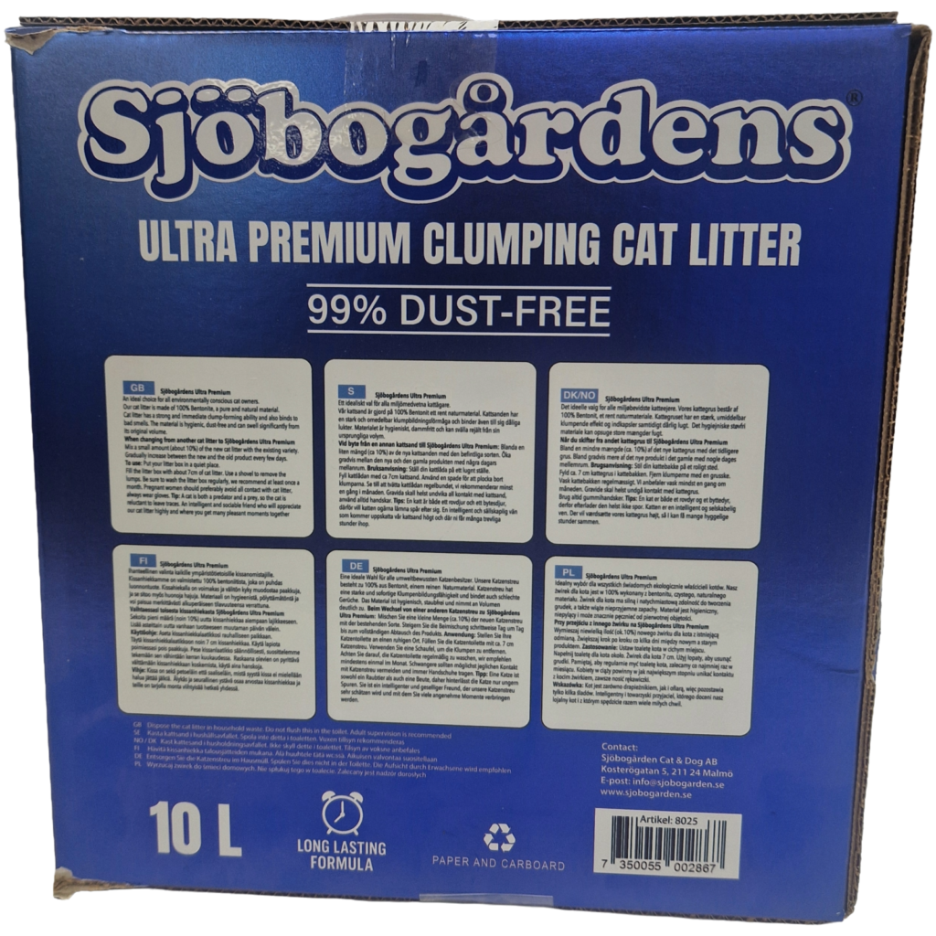 Premium Kattsand 2 in 1 Lavendel 110L