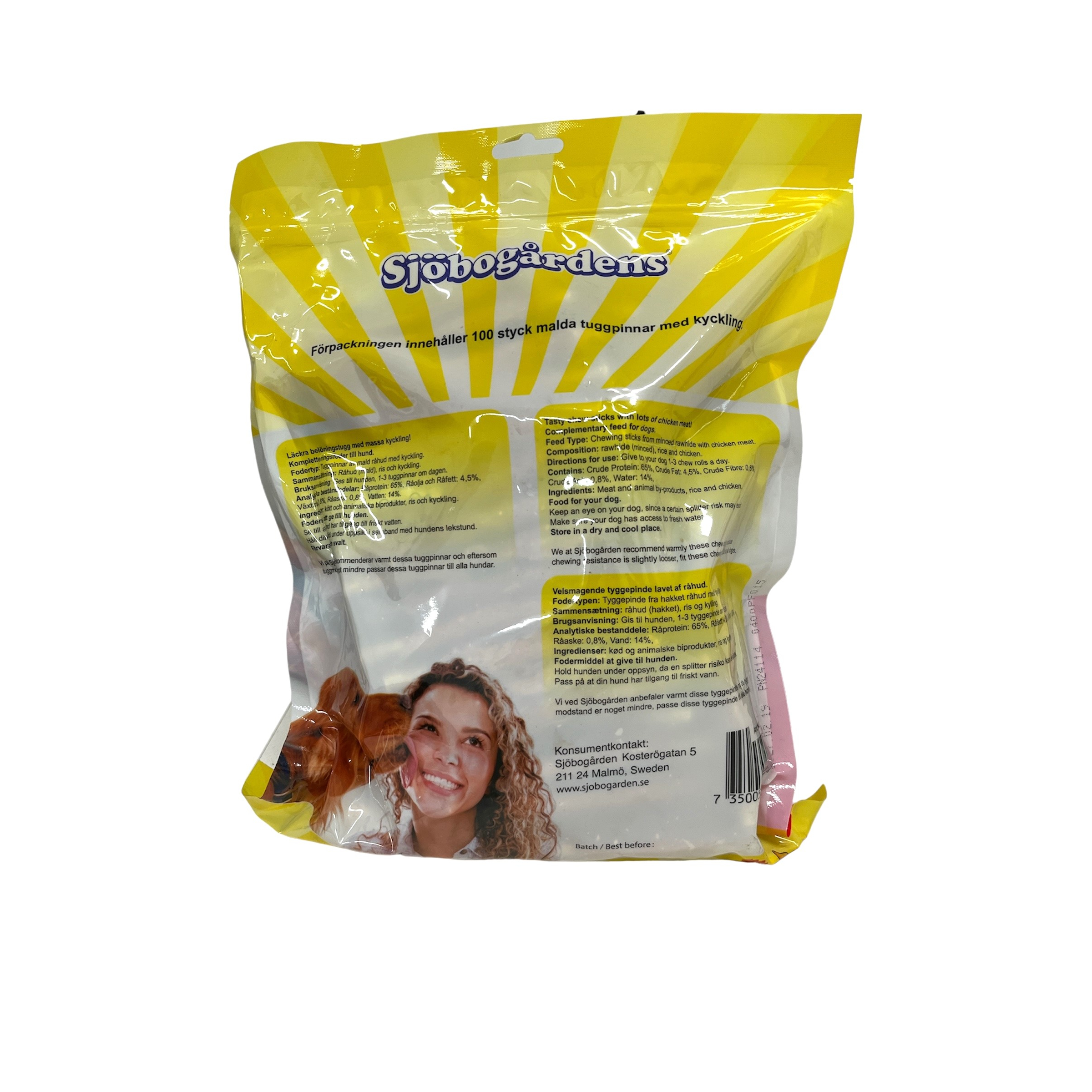 Big Chicken XXL Malda Tuggpinnar Med Kyckling 100-pack - Bild 2