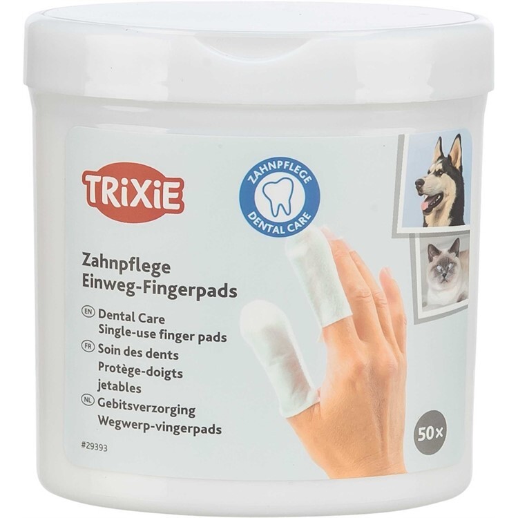trixie fingerpads tandvard 50 pack 1 Fingerpads Mint För Tandvård 50-pack